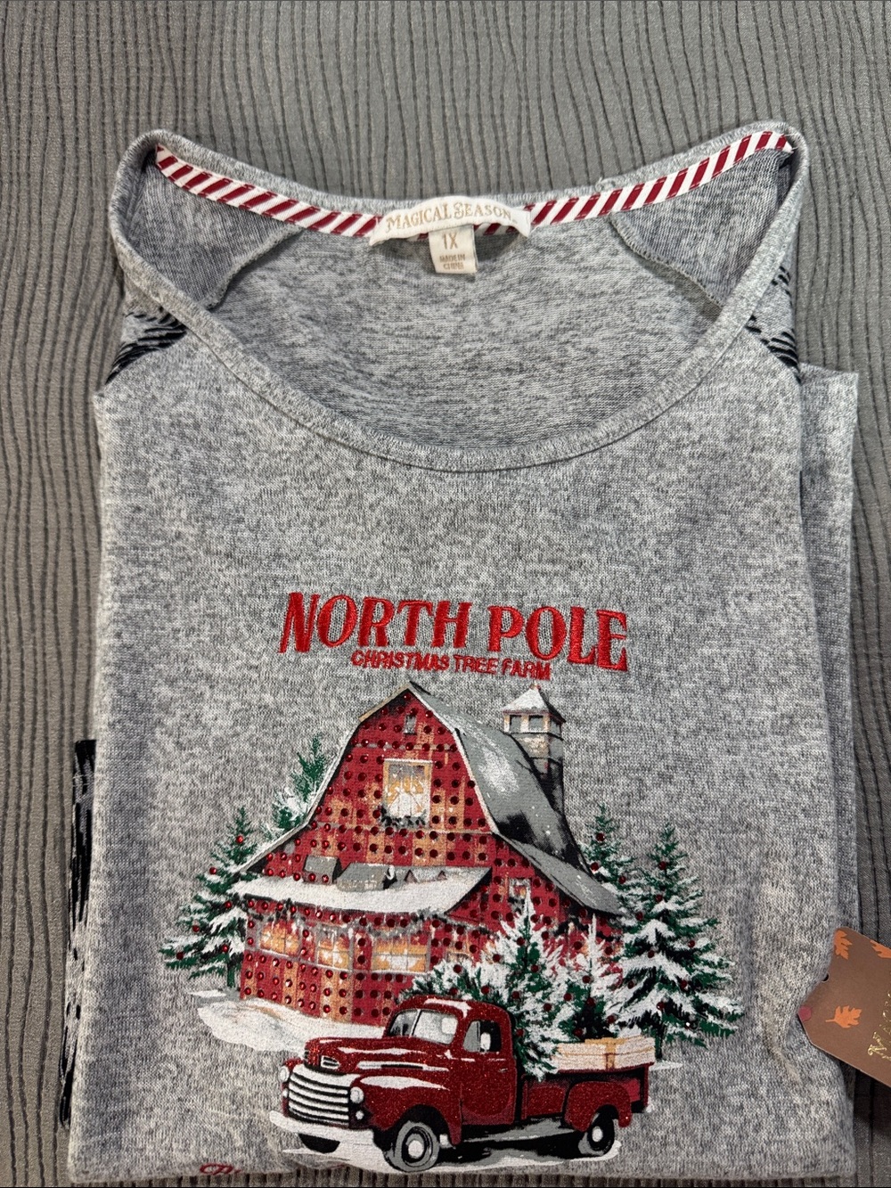 Magical Season Grey Holiday Pullover - 1X